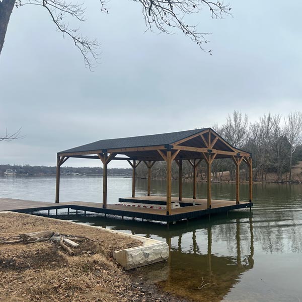 custom dock on lake